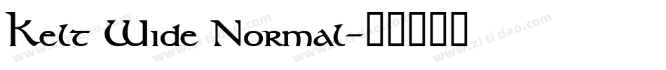 Kelt Wide Normal字体转换